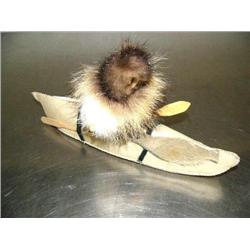 11" Skin Kayaker by Martha Williams from Eek, Alaska  Wood face Man  (37)