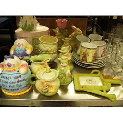 Shelf of glassware (10)