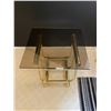Image 2 : Glass Brass  End Table 25L x 25 W x 19H