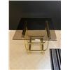 Image 2 : Glass Brass End Table 25L x 25 W x 19H