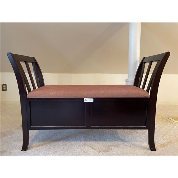 Brown Entrance Bench 38Lx16Wx28H