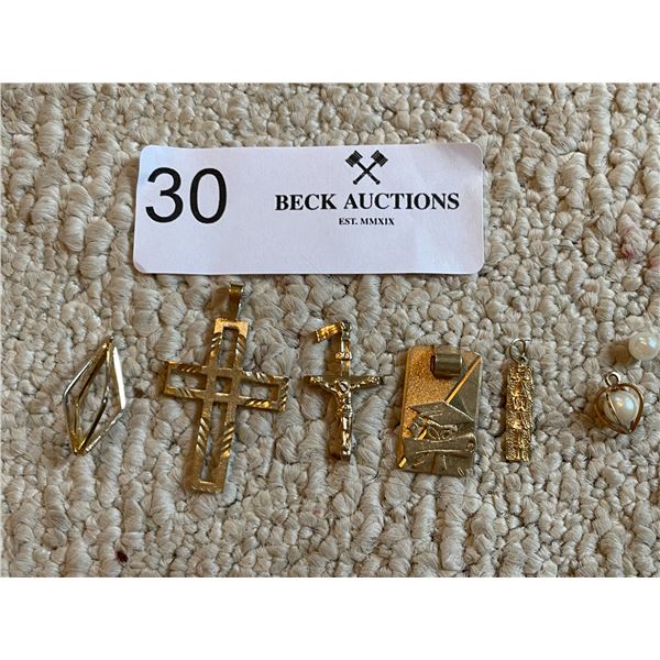 Assorted Gold Pendants