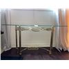 Image 1 : Gold Glass Entrance Table 48Lx16Wx26H