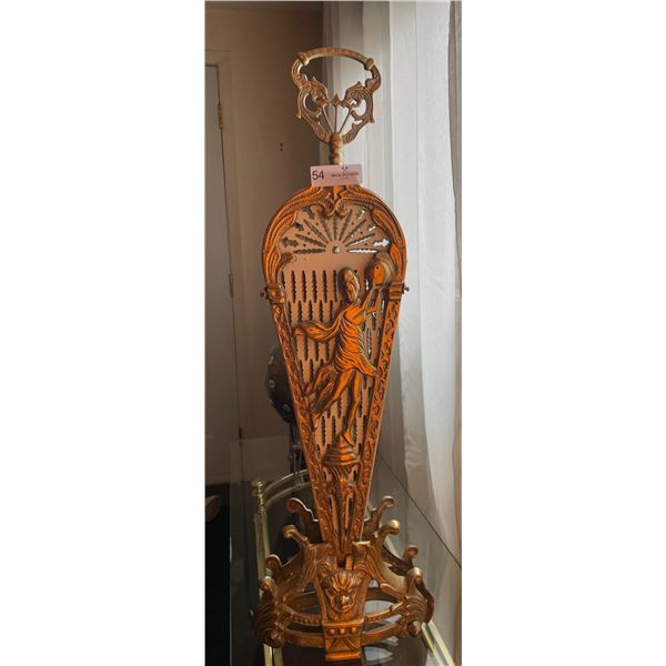 Vintage Brass Fireplace Screen Fan