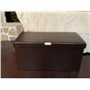 Image 2 : Faux Leather Brown Storage Bench 31Lx15W With Assorted VHS Movies