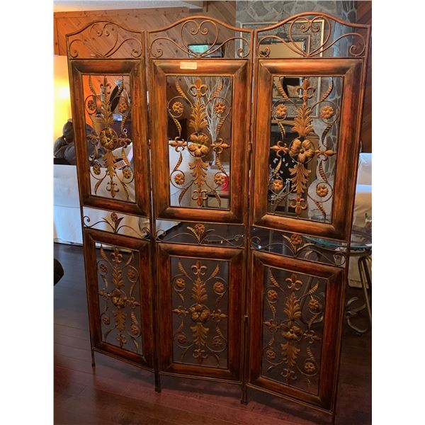 Brown Metal Room Divider