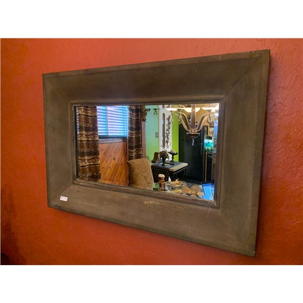 Thick Dark Brown Framed Hanging Mirror