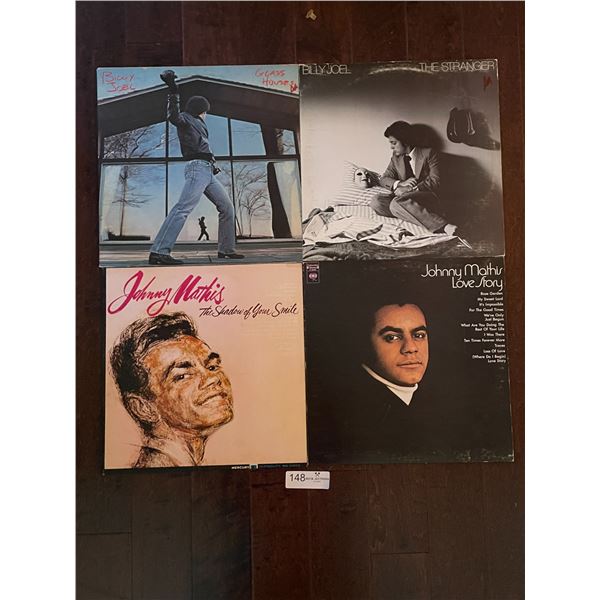 Set Of Four Records Billy Joel, Johnny Mathis