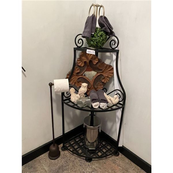 Corner Shelving Unit And Contents