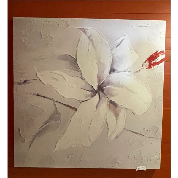 Floral Print On Canvas