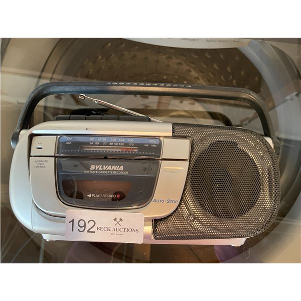 Sylvania Portable Cassette Recorder