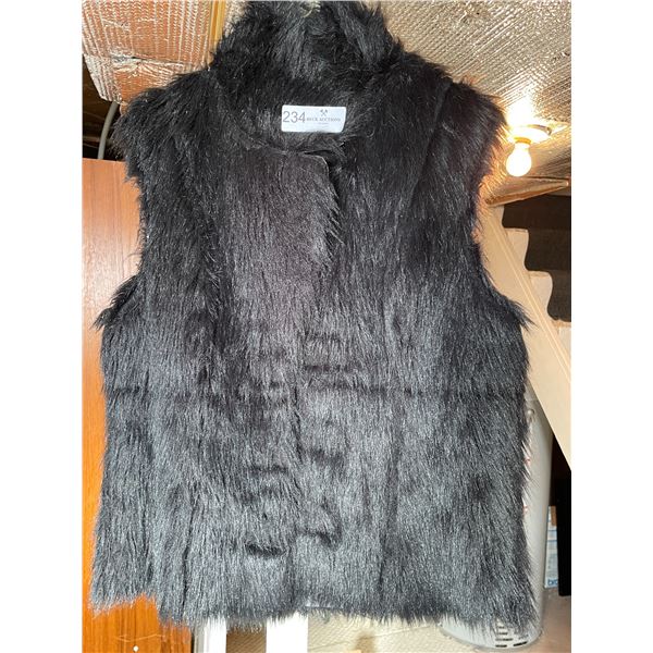 Womens Faux Fur Vest And Dress Coat