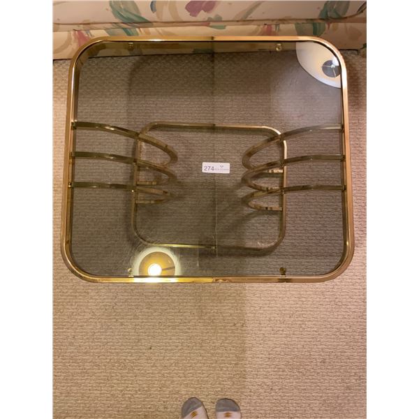 Ornate Gold Framed Glass Top Coffee Table