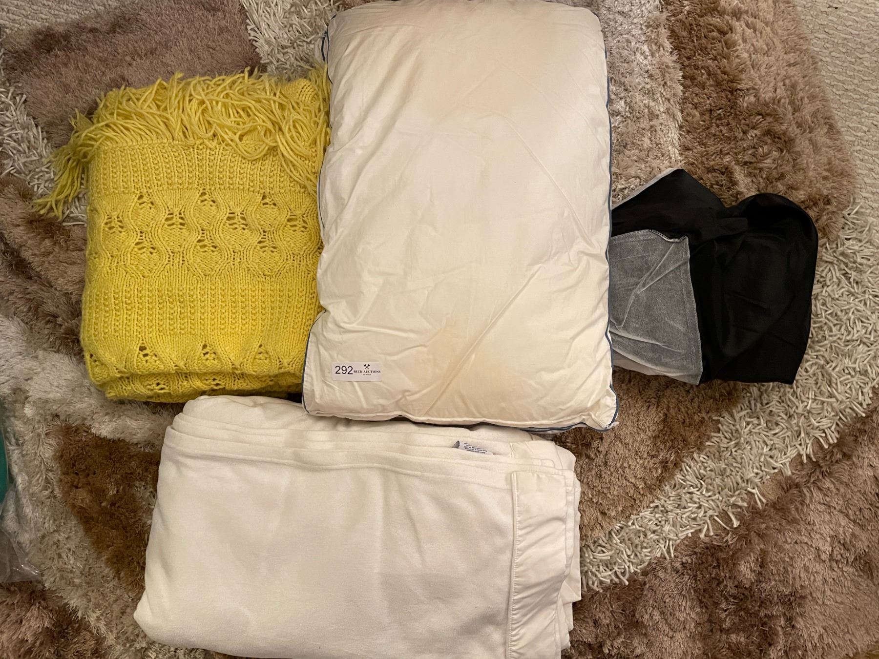 Large Assortment Of Pillows And Blankets Beck Auctions Inc.