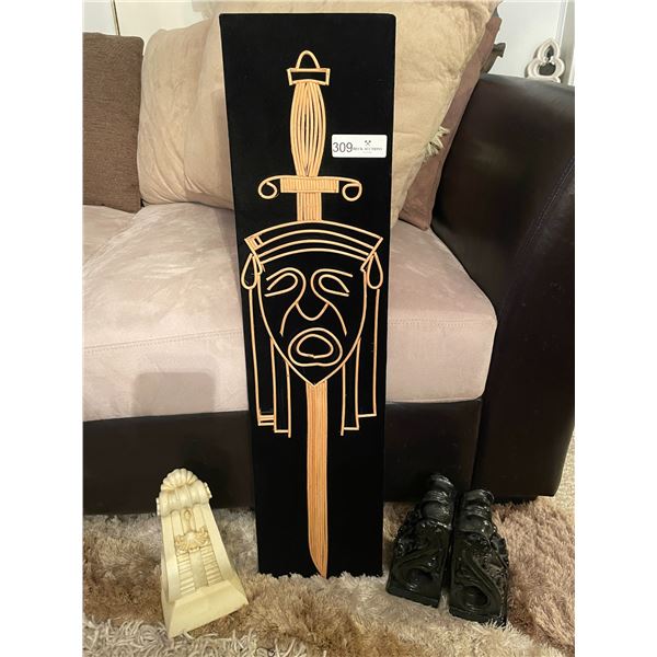 Bookends, And 3D Wall Art 32H