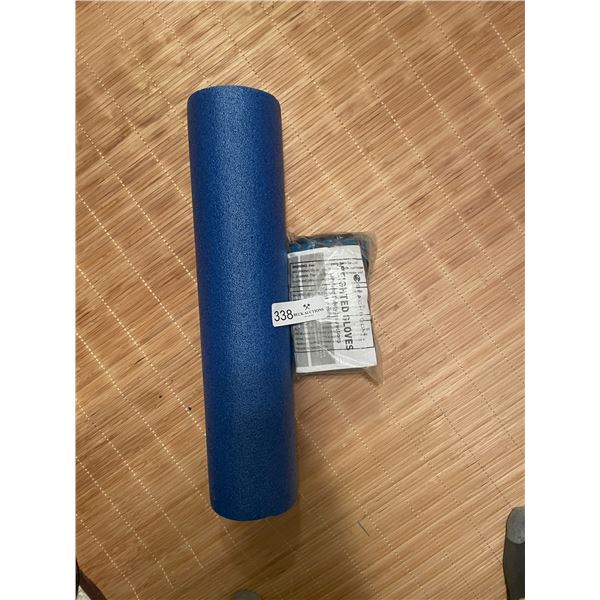 Foam Roller, And Weighted Exercise Gloves