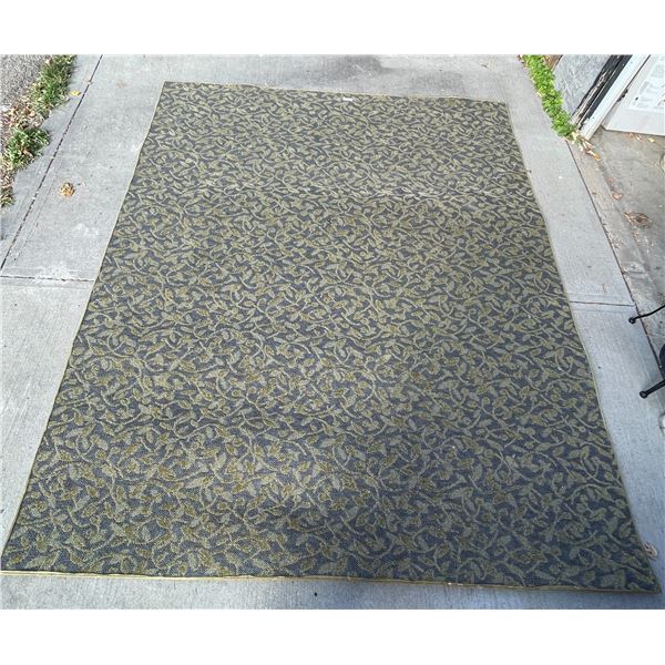 Green Floral Print Carpet 120Lx97W