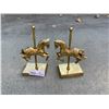 Image 1 : 2 Gold Horse Statues