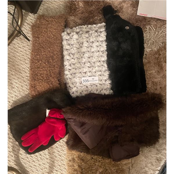 Assortment Of Womens Scarfs And Gloves