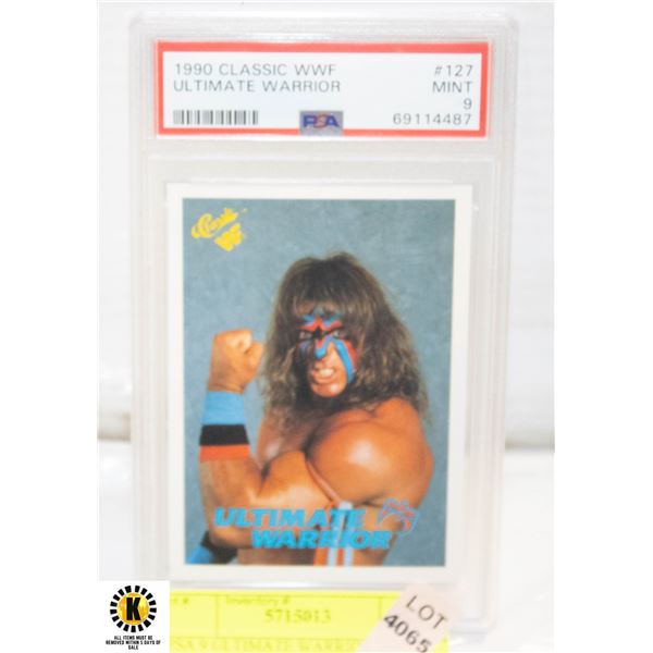 PSA 9 ULTIMATE WARRIOR 1990 CLASSIC