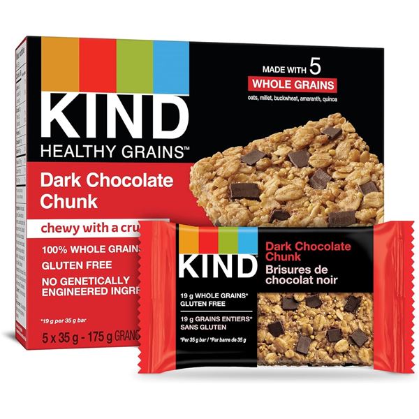 3 BOXES OF KIND DARK CHOCOLATE CHUNK GRANOLA BARS