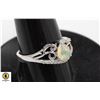 Image 1 : #304-UNHEATED EITHOPIA OPAL & CZ RING SIZE 8