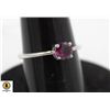 Image 1 : #284-UNHEATED RED GARNET RING SIZE 6