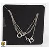 Image 1 : #03-STERLING SILVER 925 NECKLACE 2PCS /18"