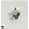 Image 1 : #75-UNHEATD CHROME GREEN DIOPSIDE & CZ PENDANT