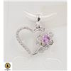 #68-HEATED PINK SAPPHIRE PENDANT