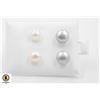 Image 1 : #201-NATURAL AKOYA PEARL EARRINGS 2 PAIR