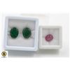 Image 1 : #97-HEATED RUBY 4.00 CT & EMERALD 13.05 CT GEMSTON