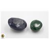 Image 1 : #148- GREEN EMERALD & SAPPHIRE  GEMSTONE 100.65CT