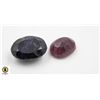 #132-RED RUBY & BLUE SAPPHIRE GEMSTONE 74.50 CT