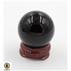 Image 1 : #310-NATURAL BLACK OBSIDIAN SPHERE BALL