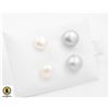 #202-NATURAL AKOYA PEARL EARRINGS 2 PAIR