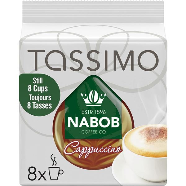 NEW NABOB TASSIMO CAPPUCCINO SINGLE SERVE T-DISCS