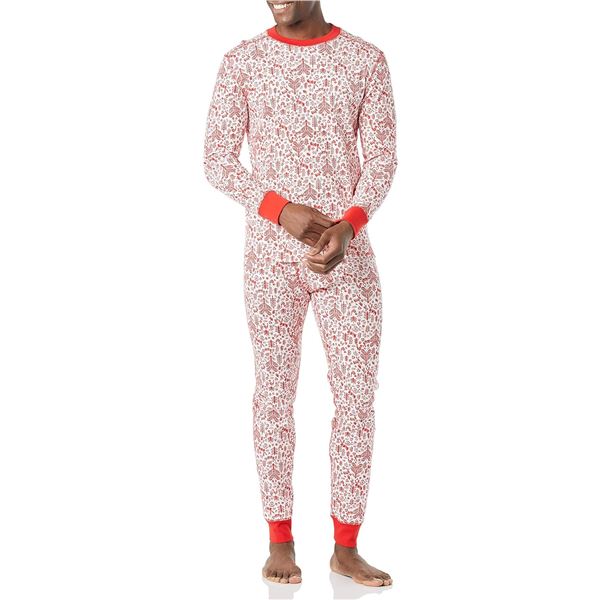 NEW AMAZON ESSENTIALS MENS FAMILY KNIT PJ SET