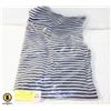 Image 1 : NEW MOON AND BACK ADULT BLUE STRIPED PJ TOP SIZE S