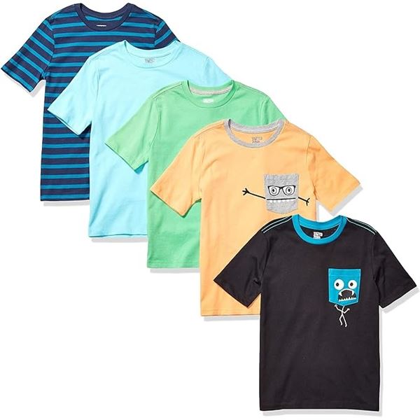 NEW SPOTTED ZEBRA BOYS 5 PACK T-SHIRTS MONSTER