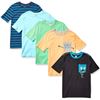 Image 1 : NEW SPOTTED ZEBRA BOYS 5 PACK T-SHIRTS MONSTER