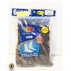 BLACK CREW SOCKS 12-16 SIZE 6-PACK FRUIT OF LOOM