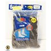 Image 1 : BLACK CREW SOCKS 12-16 SIZE 6-PACK FRUIT OF LOOM