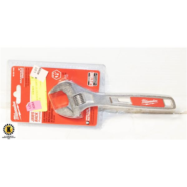 NEW MILWAUKEE 8  ADJUSTABLE WRENCH