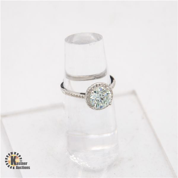 #469-GRA CERTIFIED VVS D, ONE BLUE MOISSANITE
