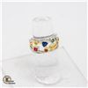 Image 1 : #435-TWO TONE RING WITH MULTIPLE SIZE, COLOR AND