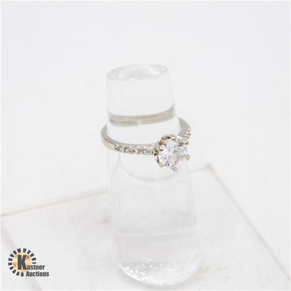 #458-1.0 CARAT CENTER WITH A HALO DESIGN WITH CLEA