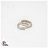 Image 1 : #442-10 MM OPEN EARRINGS WITH 7 CLEAR STONES