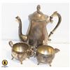 Image 1 : SILVER PLATED TEAPOT + 2 CUPS