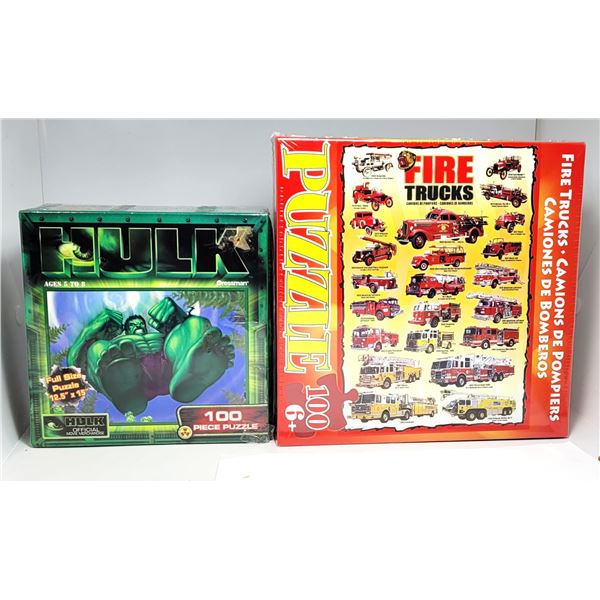 37)  LOT OF 2 FACTORY SEALED PUZZLES, 100 PCS EACH